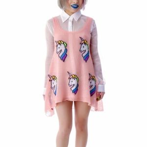 WILDFOX White Label Star Bright Summer Lake Unicorn Tank mini dress